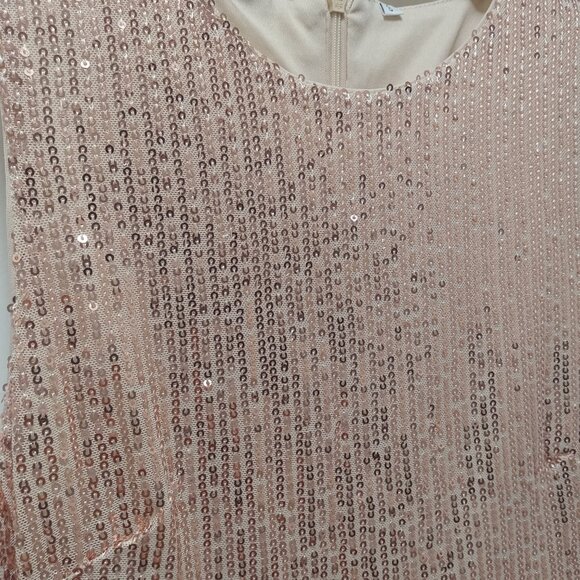 Rose Gold Sequined Formal Dress NWOT - Picture 7 of 7